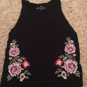 Floral American Eagle Tank Top